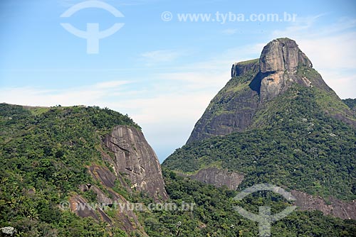  Aerial photo of the Rock of Gavea  - Rio de Janeiro city - Rio de Janeiro state (RJ) - Brazil