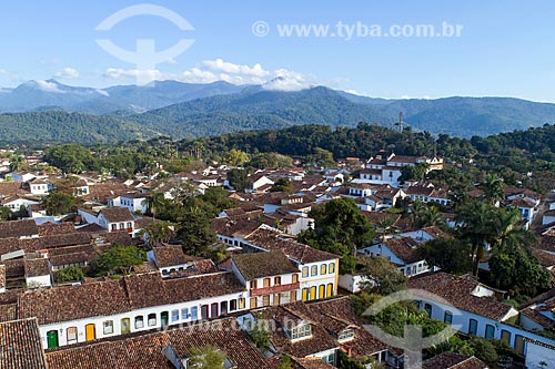 Picture taken with drone of the historic center of Paraty city  - Paraty city - Rio de Janeiro state (RJ) - Brazil