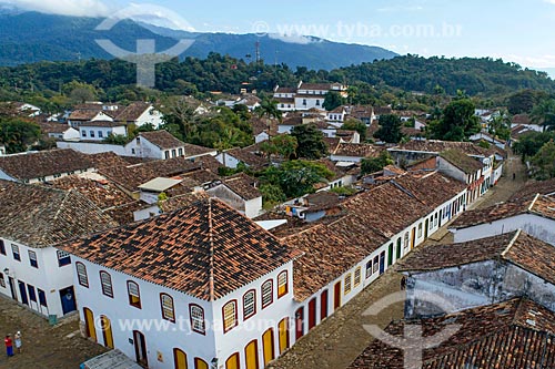  Picture taken with drone of the historic center of Paraty city  - Paraty city - Rio de Janeiro state (RJ) - Brazil