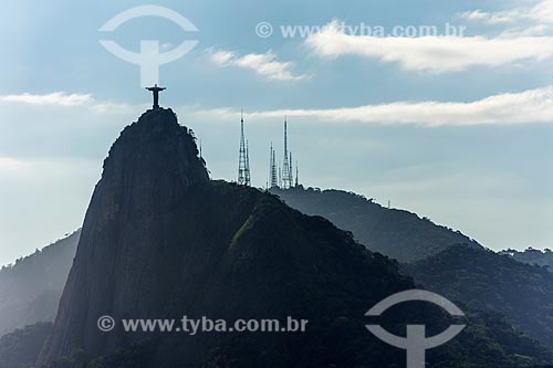  View of the Christ the Redeemer with the Sumare Mountain in the background  - Rio de Janeiro city - Rio de Janeiro state (RJ) - Brazil