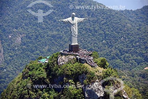  Aerial photo of the Christ the Redeemer  - Rio de Janeiro city - Rio de Janeiro state (RJ) - Brazil