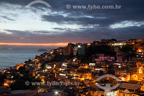  View of the dawn from Vidigal Slum  - Rio de Janeiro city - Rio de Janeiro state (RJ) - Brazil