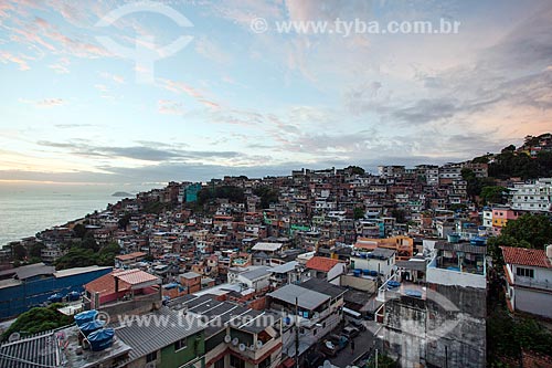  View of the dawn from Vidigal Slum  - Rio de Janeiro city - Rio de Janeiro state (RJ) - Brazil