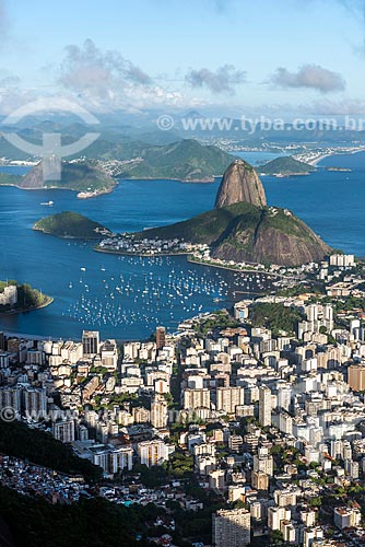  View of the Sugarloaf from the Christ the Redeemer mirante  - Rio de Janeiro city - Rio de Janeiro state (RJ) - Brazil