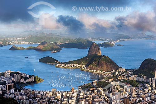  View of the Sugarloaf from the Christ the Redeemer mirante  - Rio de Janeiro city - Rio de Janeiro state (RJ) - Brazil