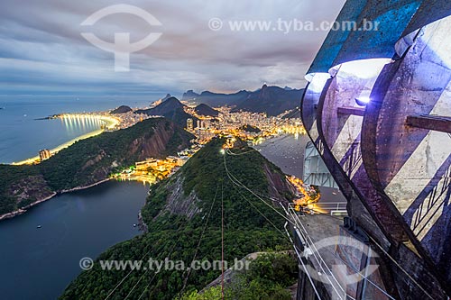  View of Vermelha Beach (Red Beach) from Sugarloaf during the sunset  - Rio de Janeiro city - Rio de Janeiro state (RJ) - Brazil