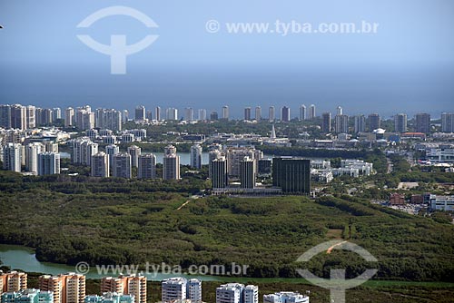  Aerial photo of the buildings - Barra da Tijuca neighborhood  - Rio de Janeiro city - Rio de Janeiro state (RJ) - Brazil