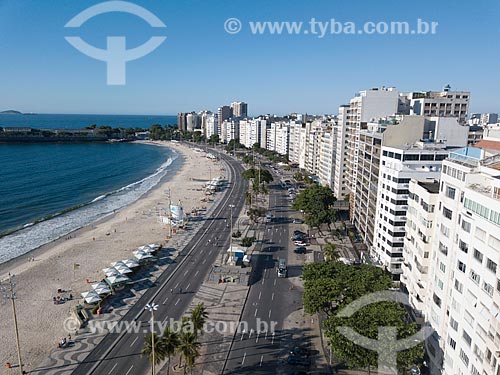  Picture taken with drone of the Copacabana Beach waterfront  - Rio de Janeiro city - Rio de Janeiro state (RJ) - Brazil