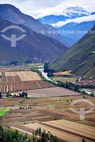  View of the landscape from Mirante of Taray with the Urubamba River  - Taras city - Calca province - Peru