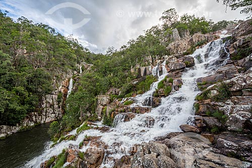  View of the Capivara Waterfall - Veadeiros Plateau  - Alto Paraiso de Goias city - Goias state (GO) - Brazil