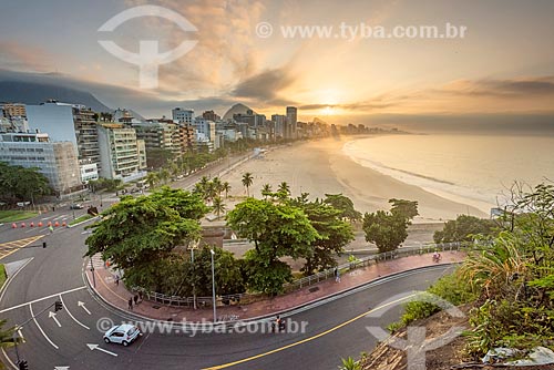  View of the dawn - Leblon Beach  - Rio de Janeiro city - Rio de Janeiro state (RJ) - Brazil