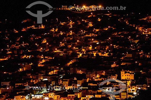  General view of the Jacobina city at night  - Jacobina city - Bahia state (BA) - Brazil