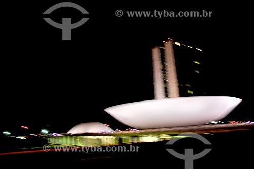  View of the National Congress at night  - Brasilia city - Distrito Federal (Federal District) (DF) - Brazil