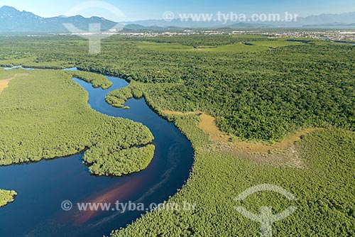  Aerial photo of the Almeida River  - Paranagua city - Parana state (PR) - Brazil