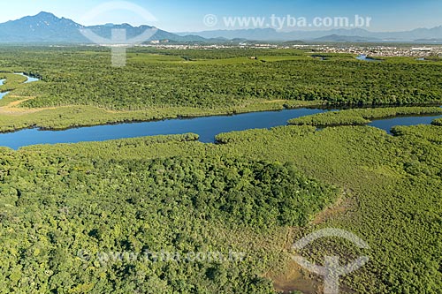  Aerial photo of the Almeida River  - Paranagua city - Parana state (PR) - Brazil