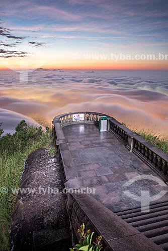  View of the dawn from the Christ the Redeemer mirante  - Rio de Janeiro city - Rio de Janeiro state (RJ) - Brazil