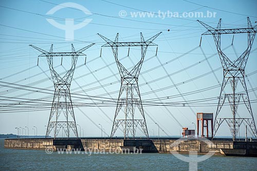  Transmission towers - Itaipu Hydrelectric Plant  - Foz do Iguacu city - Parana state (PR) - Brazil