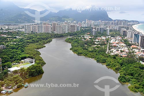  Aerial photo of the Marapendi Lagoon  - Rio de Janeiro city - Rio de Janeiro state (RJ) - Brazil