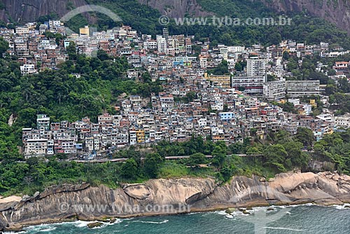  Aerial photo of the Vidigal Slum  - Rio de Janeiro city - Rio de Janeiro state (RJ) - Brazil