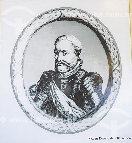  Portrait of Nicolas Durand de Villegagnon - Reproduction of collection of the Brazilian Naval Academy  - Rio de Janeiro city - Rio de Janeiro state (RJ) - Brazil