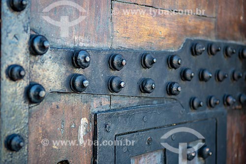  Detail of gate of the old Our Lady of the Conception Villegagnon Fortress - now houses the Brazilian Naval Academy  - Rio de Janeiro city - Rio de Janeiro state (RJ) - Brazil