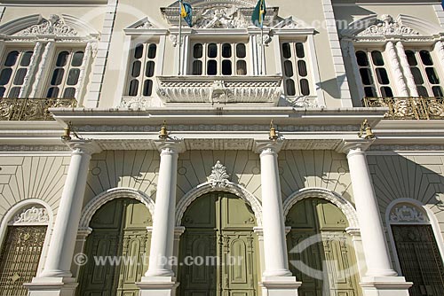  Detail of facade of the Jose de Alencar Theater (1910)  - Fortaleza city - Ceara state (CE) - Brazil