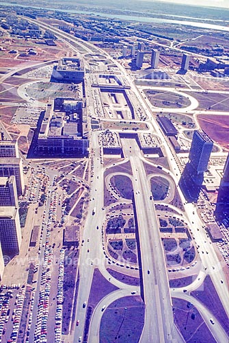  Aerial photo during the construction of Brasilia  - Brasilia city - Distrito Federal (Federal District) (DF) - Brazil