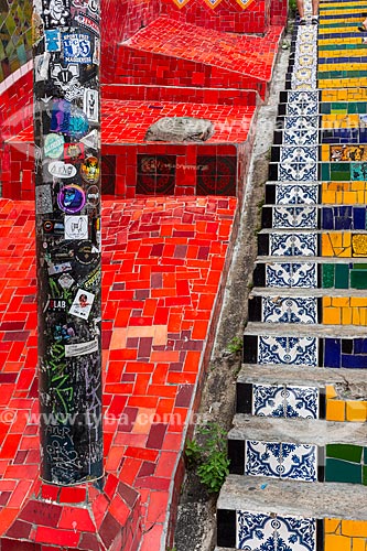  Detail of Escadaria do Selaron (Selaron Staircase)  - Rio de Janeiro city - Rio de Janeiro state (RJ) - Brazil