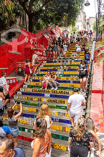  Public - Escadaria do Selaron (Selaron Staircase)  - Rio de Janeiro city - Rio de Janeiro state (RJ) - Brazil