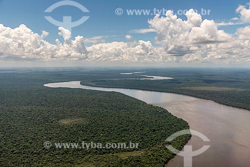  Aerial photo of snippet of the Iguassu River  - Foz do Iguacu city - Parana state (PR) - Brazil
