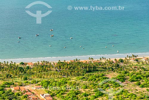  Picture taken with drone of the Icapui city waterfront  - Icapui city - Ceara state (CE) - Brazil