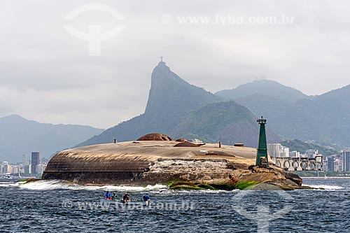  View of the Tamandare da Laje Fort from Guanabara Bay  - Rio de Janeiro city - Rio de Janeiro state (RJ) - Brazil