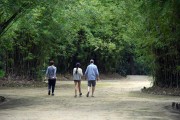 Visitors at the entrance to the Botanical Garden of Rio de Janeiro - Rio de Janeiro city - Rio de Janeiro state (RJ) - Brazil