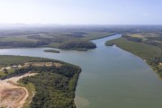 Picture taken with drone of the Piraque-Açu River - Aracruz city - Espirito Santo state (ES) - Brazil