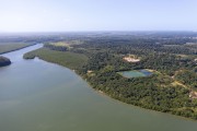 Picture taken with drone of the Piraque-Açu River - Aracruz city - Espirito Santo state (ES) - Brazil
