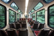 Interior of train in Corcovado Railway - making the crossing between Cosme Velho neighborhood and Corcovado Mountain - Rio de Janeiro city - Rio de Janeiro state (RJ) - Brazil