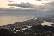 View of the Barra da Tijuca neighborhood from Pedra Bonita (Bonita Stone) during the sunset  - Rio de Janeiro city - Rio de Janeiro state (RJ) - Brazil