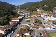 Picture taken with drone of the city center - Santo Antonio do Pinhal city - Sao Paulo state (SP) - Brazil
