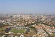 Picture taken with drone of the Major Jose Levy Sobrinho Stadium popularly known as Limeirao - city center in the background - Limeira city - Sao Paulo state (SP) - Brazil