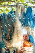 Fishing net in Fishing village Z-13 - on Post 6 of Copacabana Beach - Rio de Janeiro city - Rio de Janeiro state (RJ) - Brazil