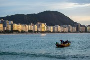 Fishermen on fishing boat - Fishing village Z-13 - on Post 6 of Copacabana Beach - Rio de Janeiro city - Rio de Janeiro state (RJ) - Brazil