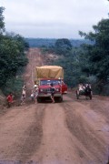 Truck stopped on dirt road - The 80s - Ji-Parana city - Rondonia state (RO) - Brazil