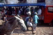 People being transported in a truck bed - The 90s - Alcantara city - Maranhao state (MA) - Brazil