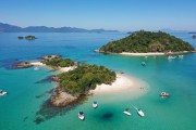 Picture taken with drone of the Cataguas Island with Peregrino Island in the background - Ilha Grande Bay - Angra dos Reis city - Rio de Janeiro state (RJ) - Brazil