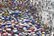 Bathers at Pitangueiras Beach on the last day of the year - Guaruja city - Sao Paulo state (SP) - Brazil