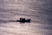 Boat in front of Armaçao Beach - 80s - Armacao dos Buzios city - Rio de Janeiro state (RJ) - Brazil