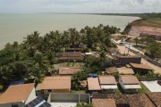 Picture taken with drone of a village in Cumuruxatiba - Prado city - Bahia state (BA) - Brazil