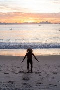 Man watching the sunrise on Copacabana Beach - Rio de Janeiro city - Rio de Janeiro state (RJ) - Brazil