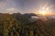 Picture taken with drone of the Mirante of Vista Chinesa (Chinese View) at dawn - Rio de Janeiro city - Rio de Janeiro state (RJ) - Brazil