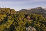 Picture taken with drone of the Mirante of Vista Chinesa (Chinese View) at dawn - Rio de Janeiro city - Rio de Janeiro state (RJ) - Brazil